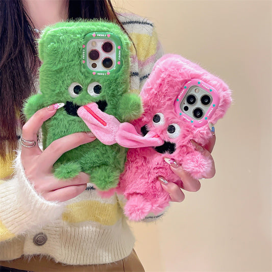 Funda de Peluche Divertida para iPhone π
