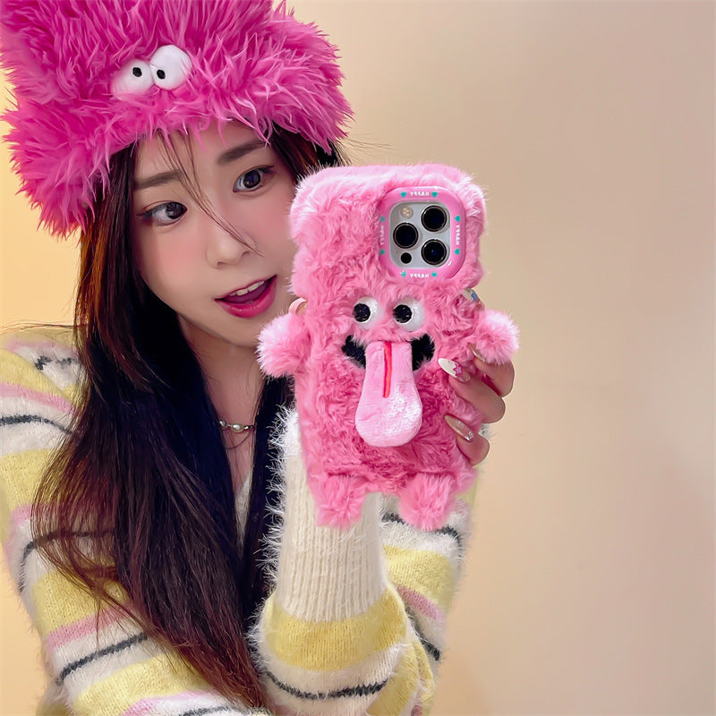 Funda de Peluche Divertida para iPhone ๐