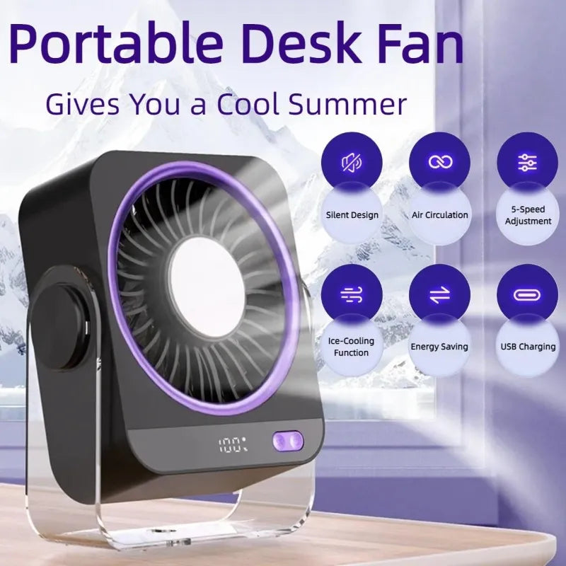 Mustmer Portable Cooling Desk Fan